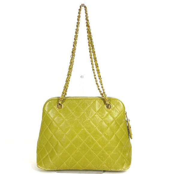 CHANEL Green Caviar Leather Shoulder Bag - Picture 2 of 16